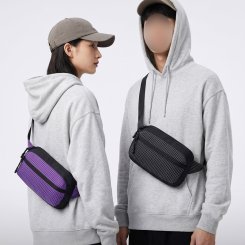 ボディバッグ メンズ用 2way 斜めがけ 腰バッグ 軽量 ナイロン 多機能 通勤 サイクリング アウトドア 旅行 機能的 ワークウェア風 お洒落（1ヶ）