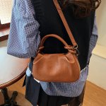 ハンドバッグ レディース ショルダーバッグ PU レザー バック シンプル 可愛い 大人 通勤 通学 大容量 肩掛け 斜め掛けバッグ（1ヶ）