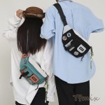 ウエストバッグ ボディバッグ ウエストポーチ メンズ レディース 大容量 2Way 防水ポケット 多機能 シンプル ユニセックス 軽量 ブランド ショルダーバッグ（1ヶ）