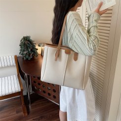 トートバッグ レディース 2way ショルダーバッグ 大容量 PU ラウンドジッパー 通勤 日常使い レトロ 韓国風 シンプル 2026新作（1ヶ）