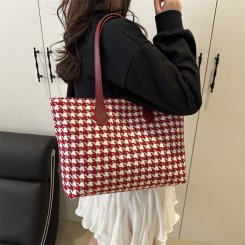 トートバッグ レディース 大容量トートバッグ 布製 ステッチデザイン 通勤 通学 秋冬 2025年新作 お洒落 ファッション 質感 便利 使いやすい（1ヶ）