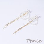 デザインピアス パールピアス チェーンタッセル（1ペア）