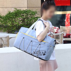 ジムバッグ レディース 3way ショートトリップバッグ 大容量 ナイロン製 独立シューズ収納 水濡れ分離 ジム・旅行・出張に 軽量使いやすい（1ヶ）