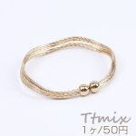 バングル デザインバングル 幅約6mm ゴールド（1ヶ）