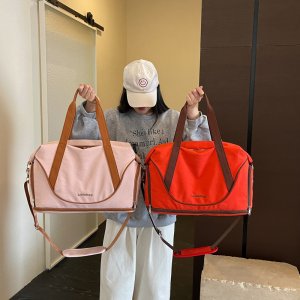 トラベルバッグ レディース 2way ボストンバッグ 大容量 拡張可能 軽量 短途旅行 出張 ジム 収納力抜群 持ち運び便利（1ヶ）