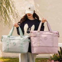 旅行バッグ 男女兼用 トートバッグ エクスパンダブル 収納 ジム 通勤 出張 便利 お洒落（1ヶ）