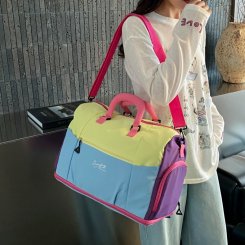 旅行バッグ 女子大生 斜めがけバッグ 多仕切り 収納 通学 通勤 週末旅行 軽量 便利（1ヶ）