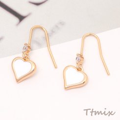 ハートフックピアス レディースピアス おしゃれピアス トレンドピアス 9.5×10mm（1ペア）