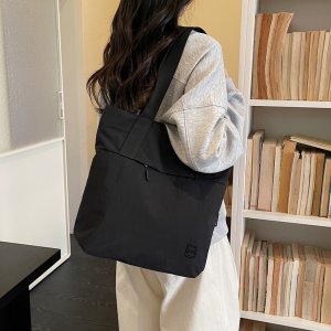トートバッグ レディース 大容量 ショルダーバッグ キャンバス 軽量 通勤 通学 旅行用 シンプル お洒落 使いやすい（1ヶ）