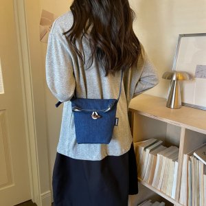 ショルダーバッグ レディース 2way ショルダーバッグ デニム キャンバス ファスナー 通勤 お洒落 カジュアル 毎日使い（1ヶ）