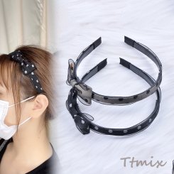 カチューシャ ヘアアクセサリー リボン 幅約15mm（1ヶ）