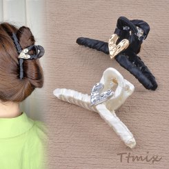 バンスクリップ ヘアアクセサリー ハート型 5×11cm（1ヶ）