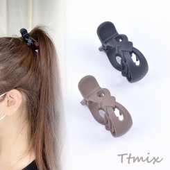 バンスクリップ ヘアアクセサリー 3.8×5cm マットカラー（1ヶ）