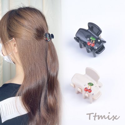 バンスクリップ ヘアアクセサリー さくらんぼ 2.5×3.3cm（1ヶ）