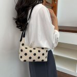 ショルダーバッグ レディース 2way トートバッグ ポリエステル マグネット留め 春コーデ 通勤 お洒落 高見え お出掛け 普段使い 大人可愛い（1ヶ）