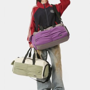 旅行バッグ 通勤 日常 大容量 収納 旅行バッグ メッシュポケット付き 軽量 ナイロン スポーツ ジム 短い旅行 おしゃれ 便利（1ヶ）