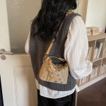 レディース ショルダーバッグ 小箱型トート 2026年新作 大容量 キャンバス素材 通勤 通学 旅行 お洒落 軽量 マルチシーン対応 2way（1ヶ）