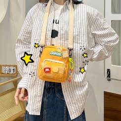 ショルダーバッグ キッズ 女の子 ポシェット 子供用 ハンドバッグ ミニ型 斜め掛けバッグ 小学生 幼児 可愛い おしゃれ 多色展開 通園 鞄 旅行 外出 かばん （1ヶ）