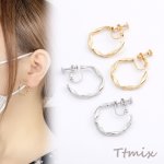 デザインイヤリング Cフープ ツイスト 3×25.5mm（2ヶ）