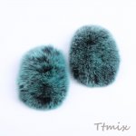 ラビットファースリーピン 77×120mm ダークグリーン（1ヶ）