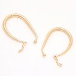 フープイヤリング しずく型 32×49mm ゴールド（2ヶ）