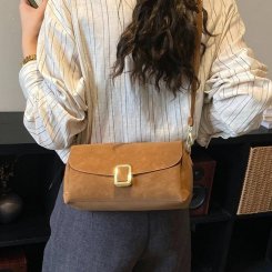 2way ショルダーバッグ レディース 大容量 ショルダーバッグ PU素材 マグネット留め 通勤 お出かけ お洒落 2026春新作（1ヶ）