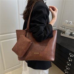 トートバッグ レディース 2way ショルダーバッグ 大容量 PU 通勤 日常 韓国風 インスタ映え 2025年冬 新作（1ヶ）