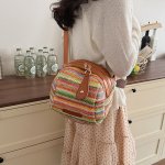 草編バッグ レディース 貝殻バッグ 3way 胸元/斜めがけ/ショルダー 通勤 夏 お出かけ お洒落 多機能 2026年 新作（1ヶ）
