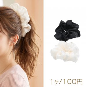 シュシュ スイート 無地 チュール ヘアゴム 髪飾り 髪留め ヘアゴム ヘアアクセサリー 約10cm（1ヶ）
