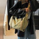 ショルダーバッグ レディース 斜めがけ 大人 軽量 ナイロン 斜め掛け メッセンジャーバッグ 大容量 三日月型 女性 カバン バッグ 旅行 修学旅行 （1ヶ）