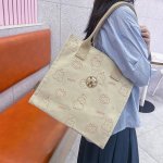 トートバッグ キャンバス A4 大容量 ショルダー トート キャンバス ショルダーバッグ レディース 無地 シンプル 通勤 通学 オフィス スクール（1ヶ）