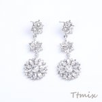 ブライダルアクセサリー 花嫁アクセサリー ウェディングアクセサリー ピアス ひまわり（1ペア）