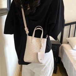 手提包 レディース 2way バッグ PU 高級感 レトロ 通勤 ショッピング コンパクト 使いやすい（1ヶ）