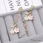 デザインピアス フラワー＆ハートのピアス 6×8cm（1ペア）