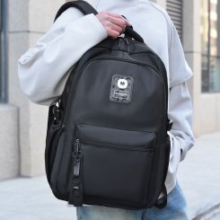 リュックサック メンズ 学生向け 通学リュック 大容量 ナイロン製 ファスナー開閉 ツートンカラー 通勤 短期旅行 お洒落 丈夫 長持ち（1ヶ）
