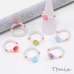 レディスリング 指輪 フラワー ミックスカラー（1ヶ）