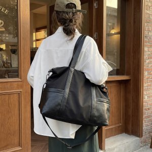 トートバッグ レディース 大容量 ジッパー閉じ 通勤 お出かけ お洒落 2way ハンドバッグ ショルダーバッグ（1ヶ）