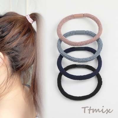 ヘアゴム ヘアアクセサリー 5.5cm カラーミックス（4個セット）