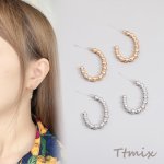 樹脂ポストピアス オーバルフープ 16×23mm（1ペア）