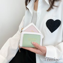 PU コインケース カードバッグ 小さい 短い ミニ 小銭入れ シンプル コンパクト 財布 おしゃれ ファスナー チャック 小さめ スリム 小物入れ 小物 収納 革小物 かわいい（1ヶ）