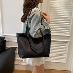 トートバッグ ハンドバッグ ワンショルダー PUレザー レディースバッグ ショルダーバッグ 仕事バッグ 通勤 通学 肩掛け ショルダー 自立 大容量（1ヶ）