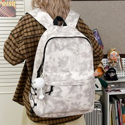 リュックサック 学生用 旅行バッグ 軽量 ナイロン素材 通学 通勤 おしゃれ シンプルデザイン（1ヶ）