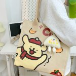 トートバッグ レディース ユニセックス キャンバス 鞄 エコバッグ お買い物バッグ 中学生 高校生 通勤 通学 肩掛け 手提げバッグ（1ヶ）