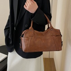 ショルダーバッグ ハンドバッ レディース 斜めがけ バッグ 大人 puレザー 合皮 2way 鞄 かるいかばん おしゃれ かわいい 軽い 韓国 旅行 （1ヶ）