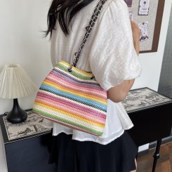 チェーンバッグ レディース ショルダーバッグ ハンドバッグ 2way ミニバッグ かわいい 小さい 鞄 カバン かばん 可愛い 女性（1ヶ）