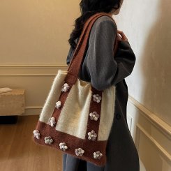 トートバッグ レディース 2025新作 大容量 通勤 ショルダーバッグ 編みこみ レース編み 透け感 ラグジュアリー お洒落 リラックス風 日常使い 旅行 2way（1ヶ）