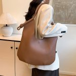 トートバッグ ハンドバッグ ワンショルダー PUレザー レディースバッグ ショルダーバッグ 仕事バッグ 通勤 通学 肩掛け ショルダー 自立 大容量（1ヶ）