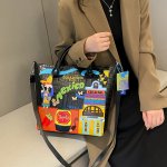 ハンドバッグ 2way トートバッグ ショルダーバッグ レディース 可愛い 斜めがけ バッグ 大人 a5 軽量 大容量 大きめ 軽い ワンショルダー トート 海外旅行 秋 冬 多収納 北欧 おしゃれ 花柄（1ヶ）