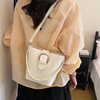 バケットバッグ レディース 2way ショルダーバッグ PU 通勤 日常 韓国風 2026新作 高級感 レトロ 可愛い 甘い学院風（1ヶ）