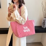 エコバッグ 帆布 トートバッグ レディース キャンバス ワンショルダートートバッグ 肩掛け 大きめ カジュアル かわいい 手持ち 通勤バッグ（1ヶ）